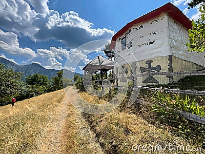 Church at the isolated Scarisoara hamlet, Romania Stock Photo